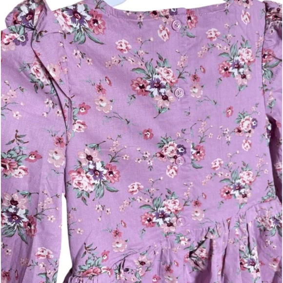 Janie and Jack The Eloise Smocked Dress Lavender Herb Floral size 4 - Picture 9 of 9